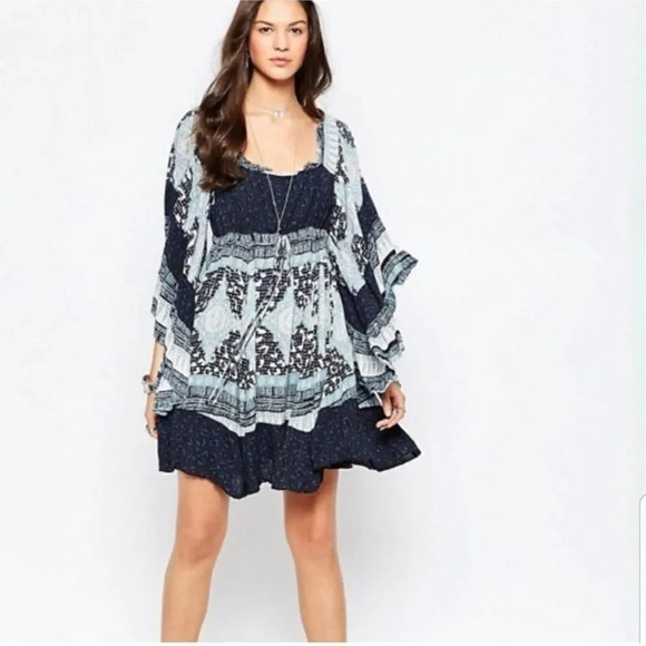 Free People Heart of Gold Dress - Indigo - Picture 1 of 14